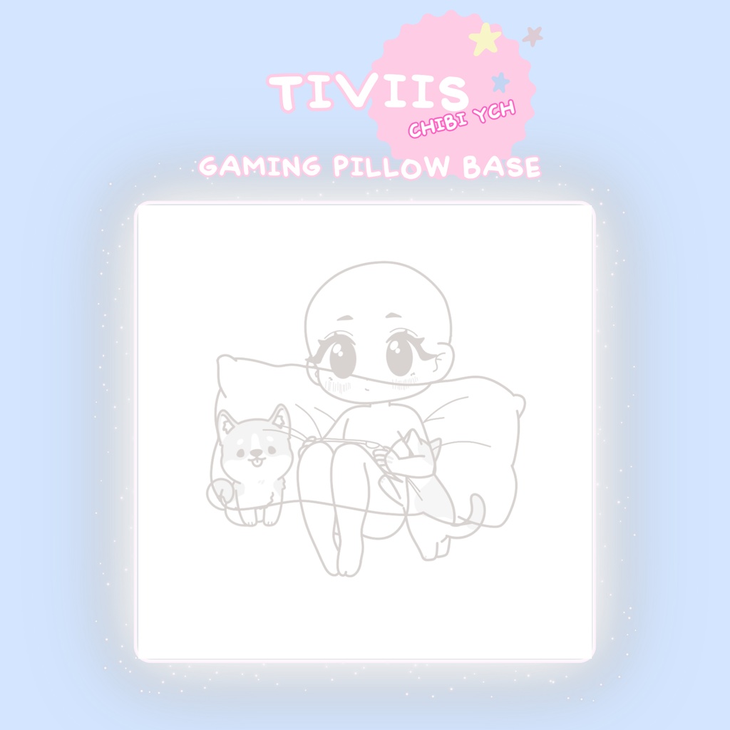Chibi Base – Chibi YCH Base - Gaming Pillow Base ✧・゚: *