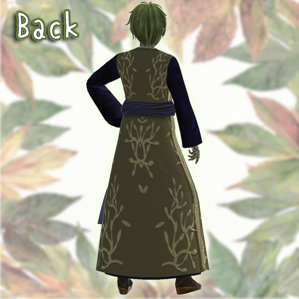 【無料】ナチュラルローブ【VRoid用衣装】