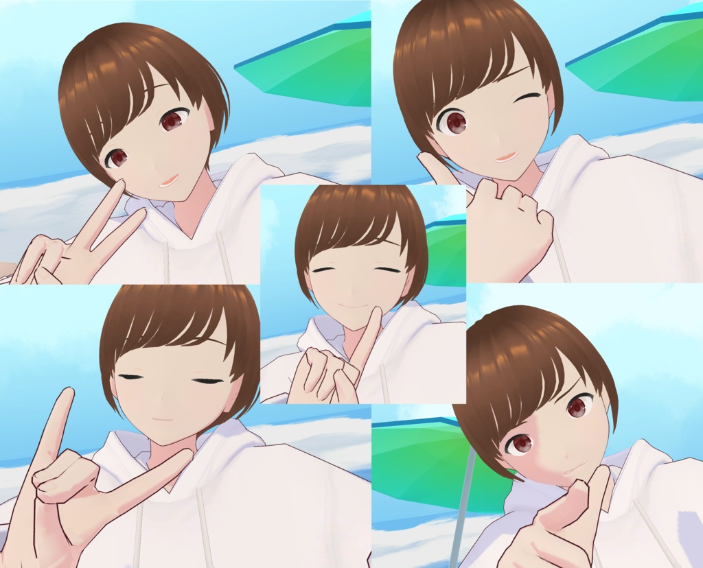 【¥0】VRoid用カスタム表情セット+ハンドサインセット