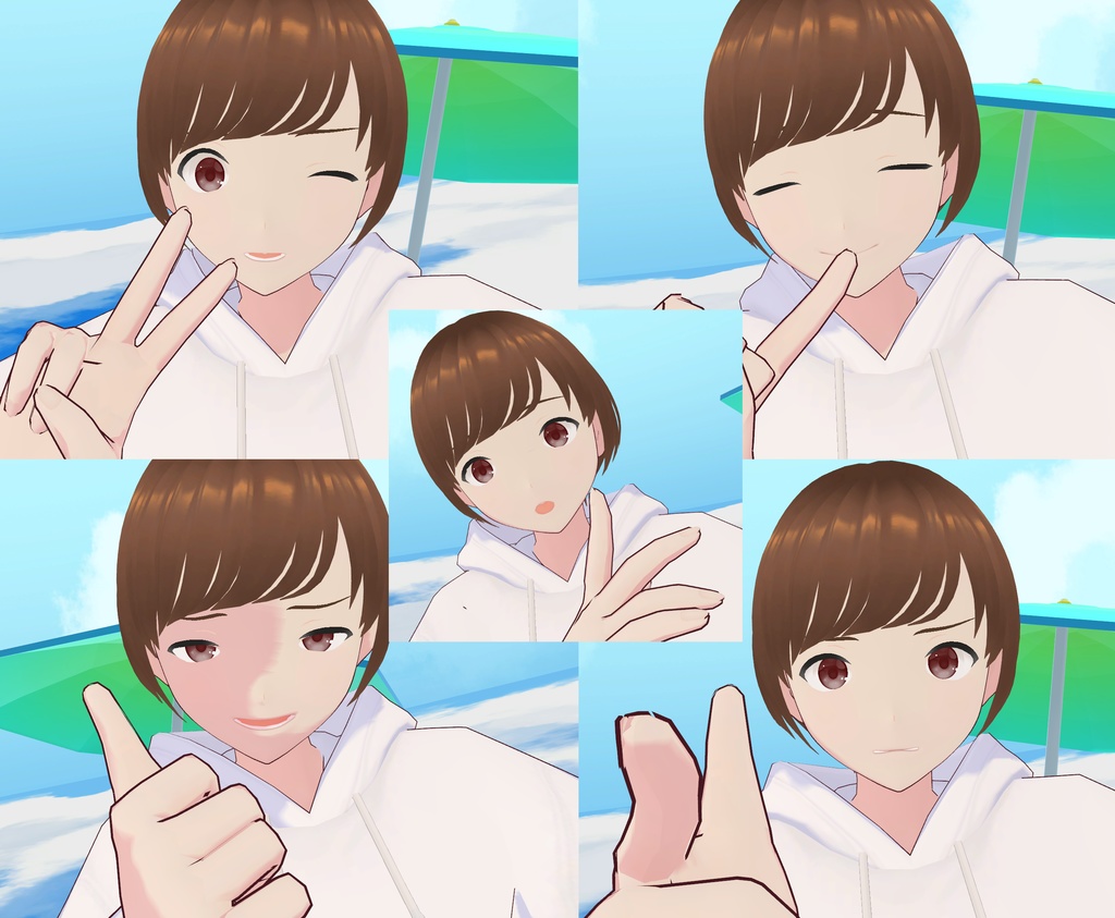 【¥0】VRoid用カスタム表情セット+ハンドサインセット