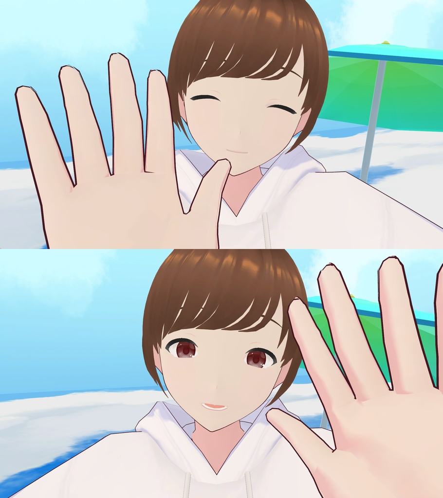 【¥0】VRoid用カスタム表情セット+ハンドサインセット