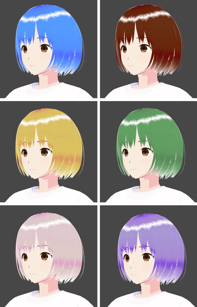 【¥0】VRoid用髪テクスチャセット