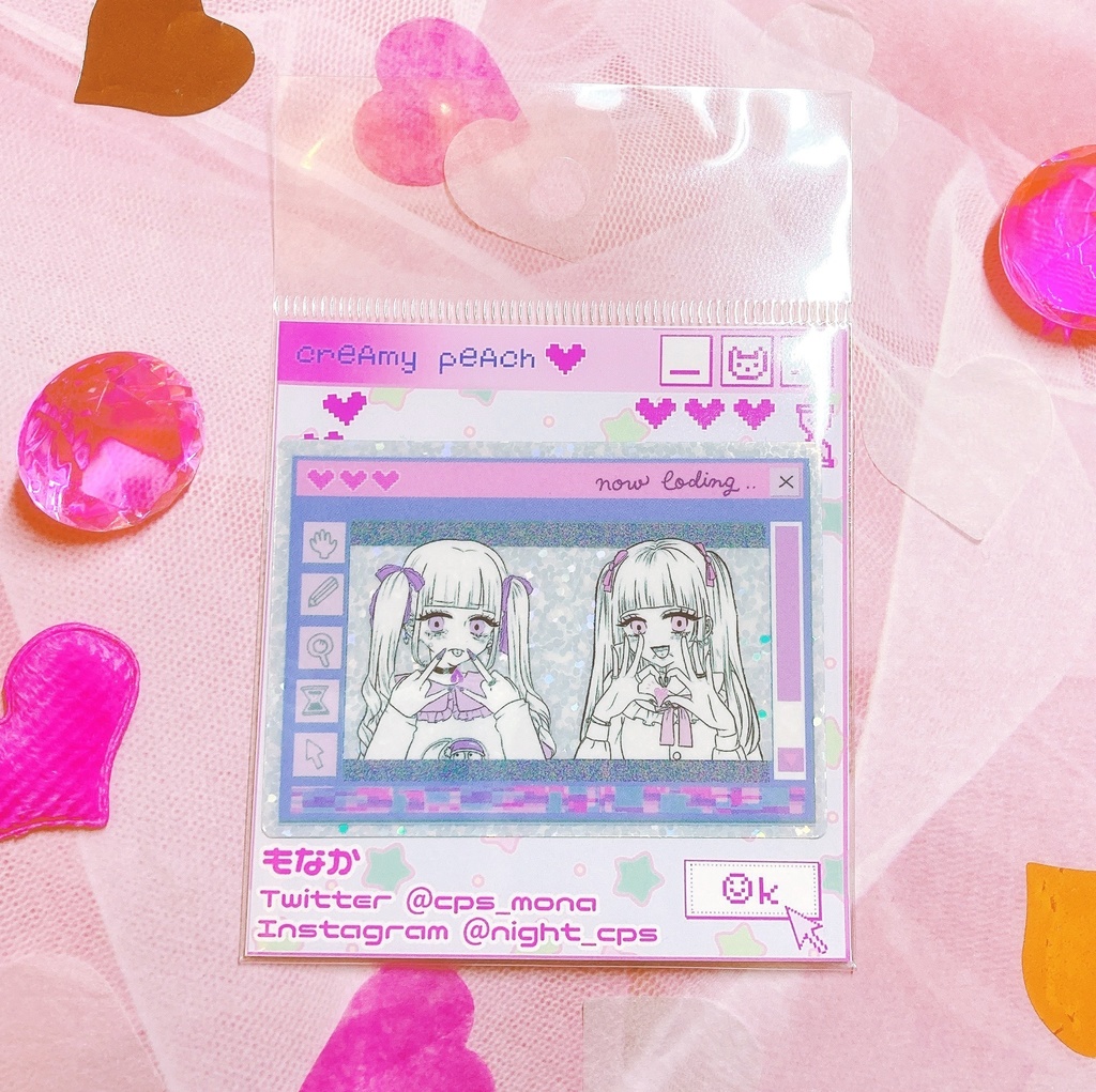 きらきらホログラムステッカー【ホス狂ちゃんと同担拒否の地雷ちゃん】