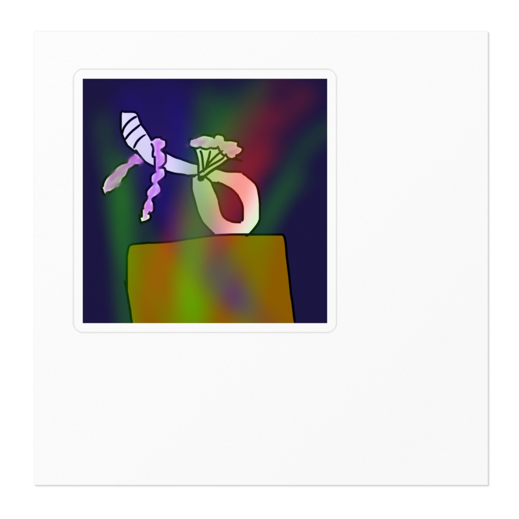 踊り狂うサナダムシステッカー