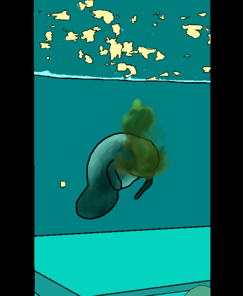 水生生物の絵 Tシャツ