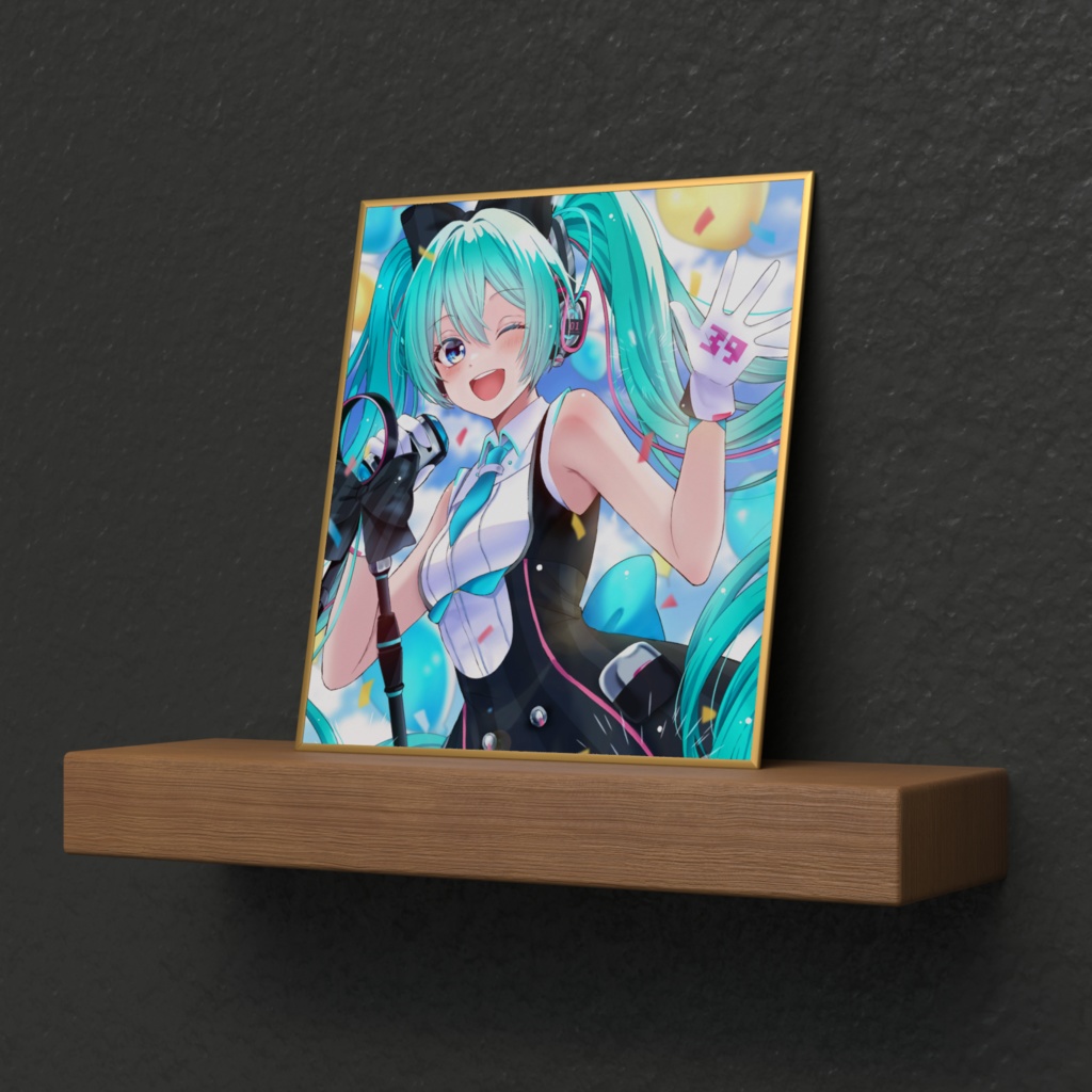 イラスト色紙(初音ミク)