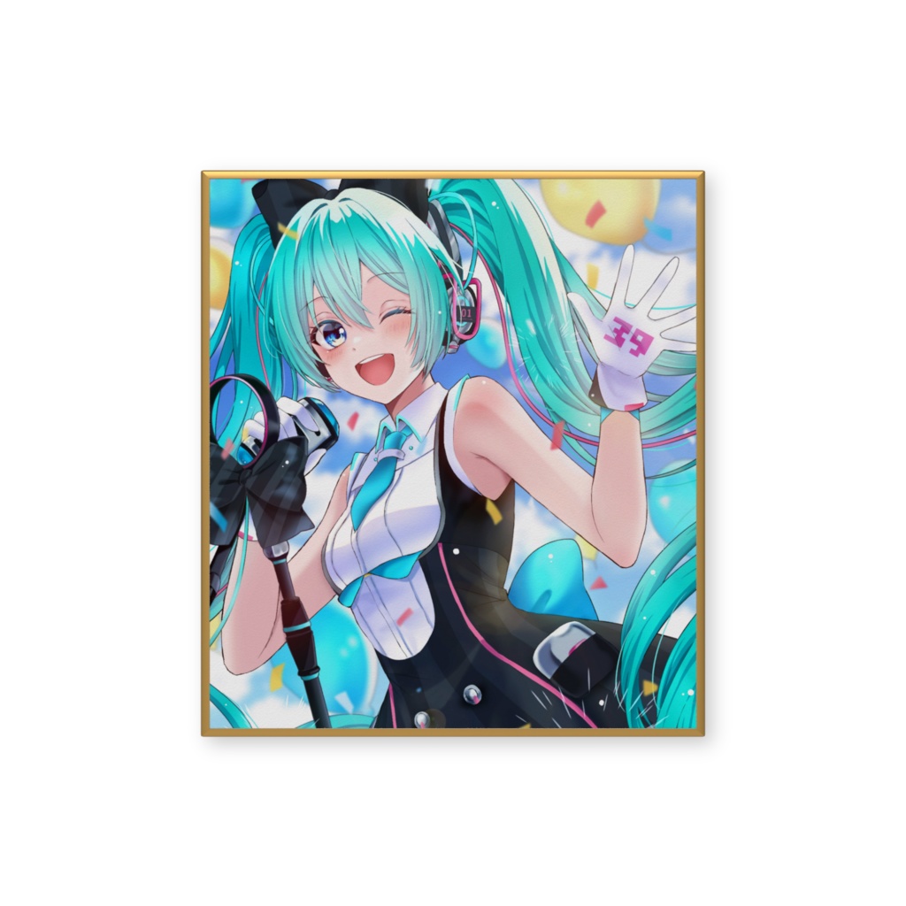 イラスト色紙(初音ミク)