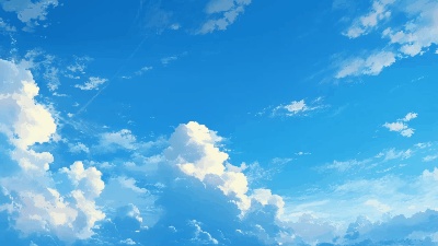 流れる雲のアニメーションの動画素材