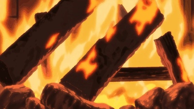 燃える薪、暖炉な動画素材。アニメーション。