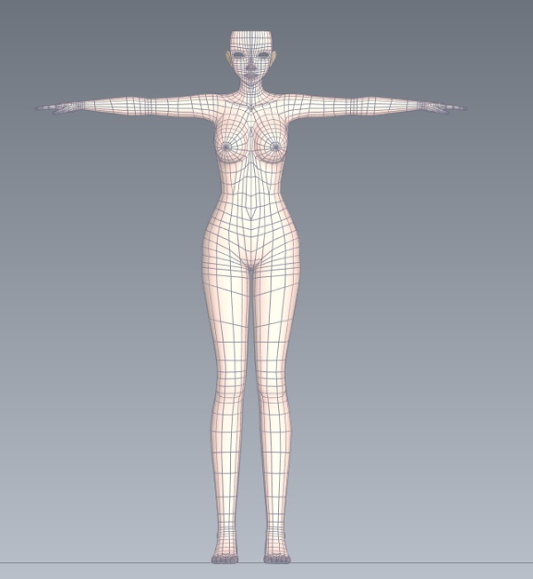3D 女性キャラクター素体
