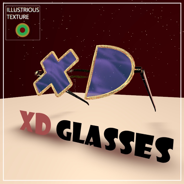 【VRChat想定アクセサリ】XD glasses