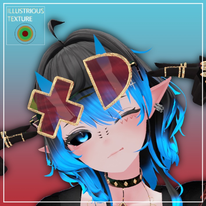 【VRChat想定アクセサリ】XD glasses