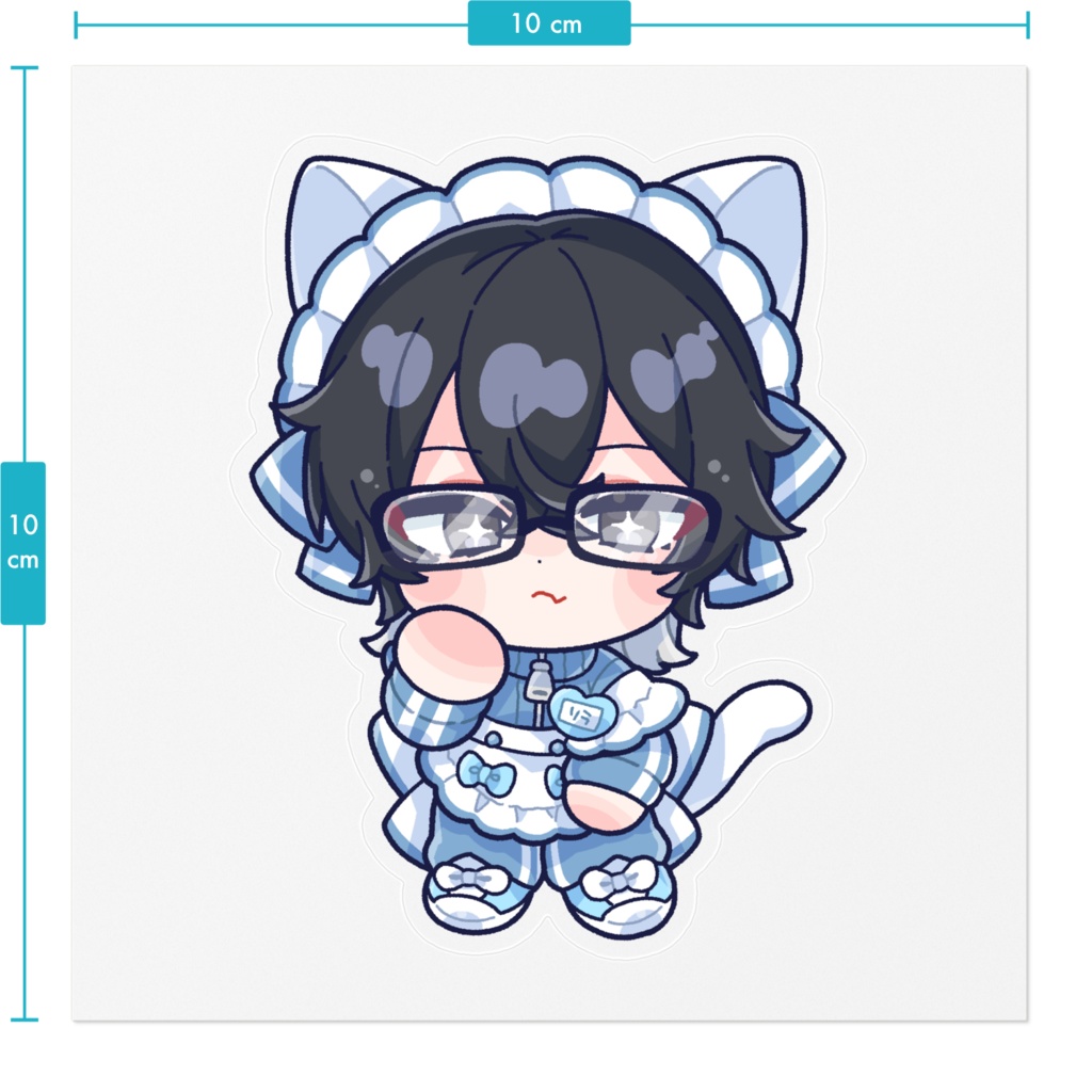 琴座リラ☆ジャージメイド むん(めがね)ステッカー