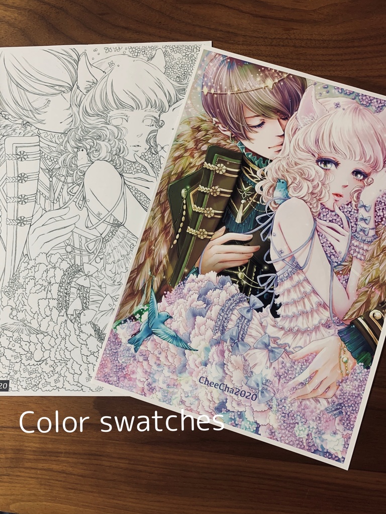 リラの小鳥箱/塗り絵 オリジナル線画