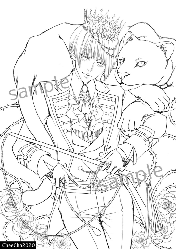 VIOLET♠PLANET /オリジナル塗り絵線画