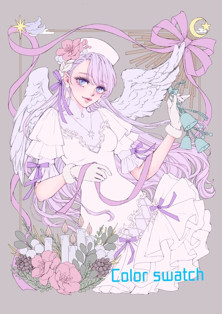 Holiday candle 🕯/オリジナル塗り絵線画