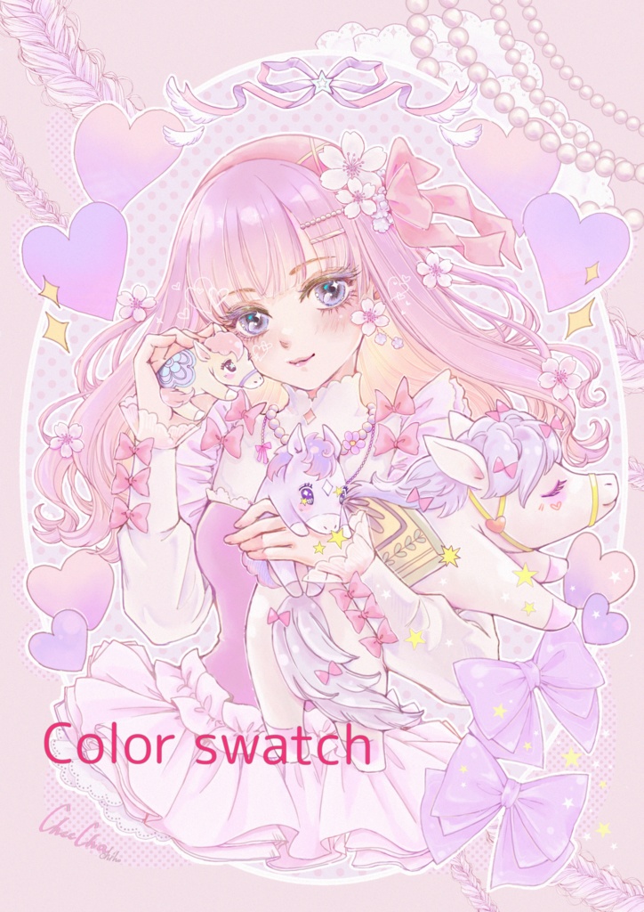 無料塗り絵線画/2026🐴 Horse & Girl✨