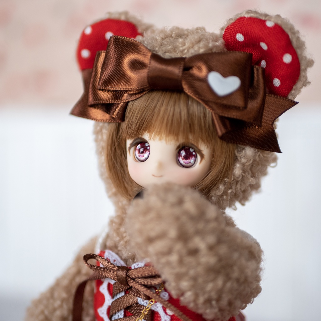 ベリーショコラくま（ピコニーモp、オビツ11用着ぐるみ）