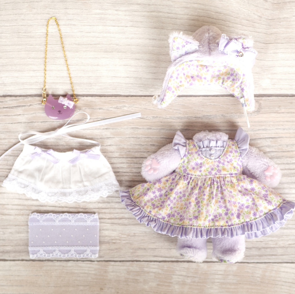 シュガーカップス用 お花ネコちゃん着ぐるみセット