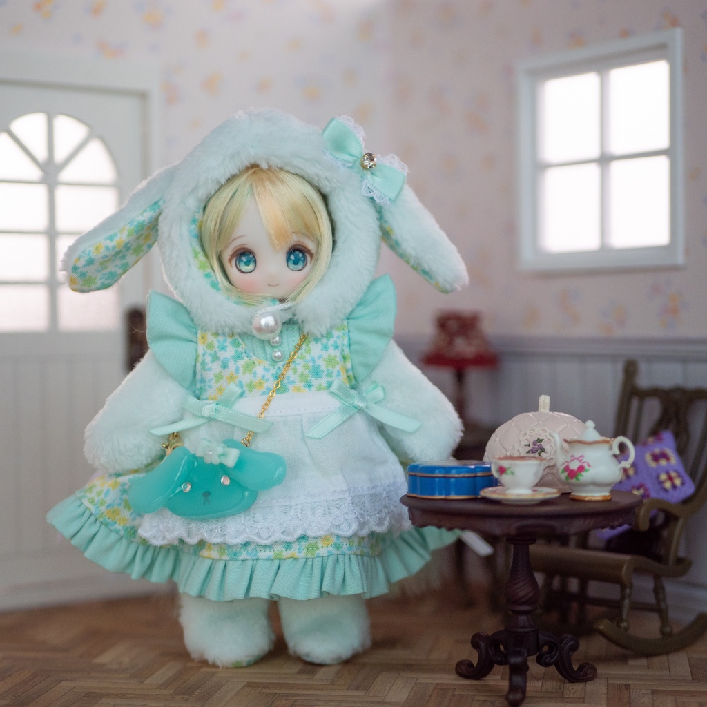 【再販】お花たれみみうさぎさん着ぐるみセット