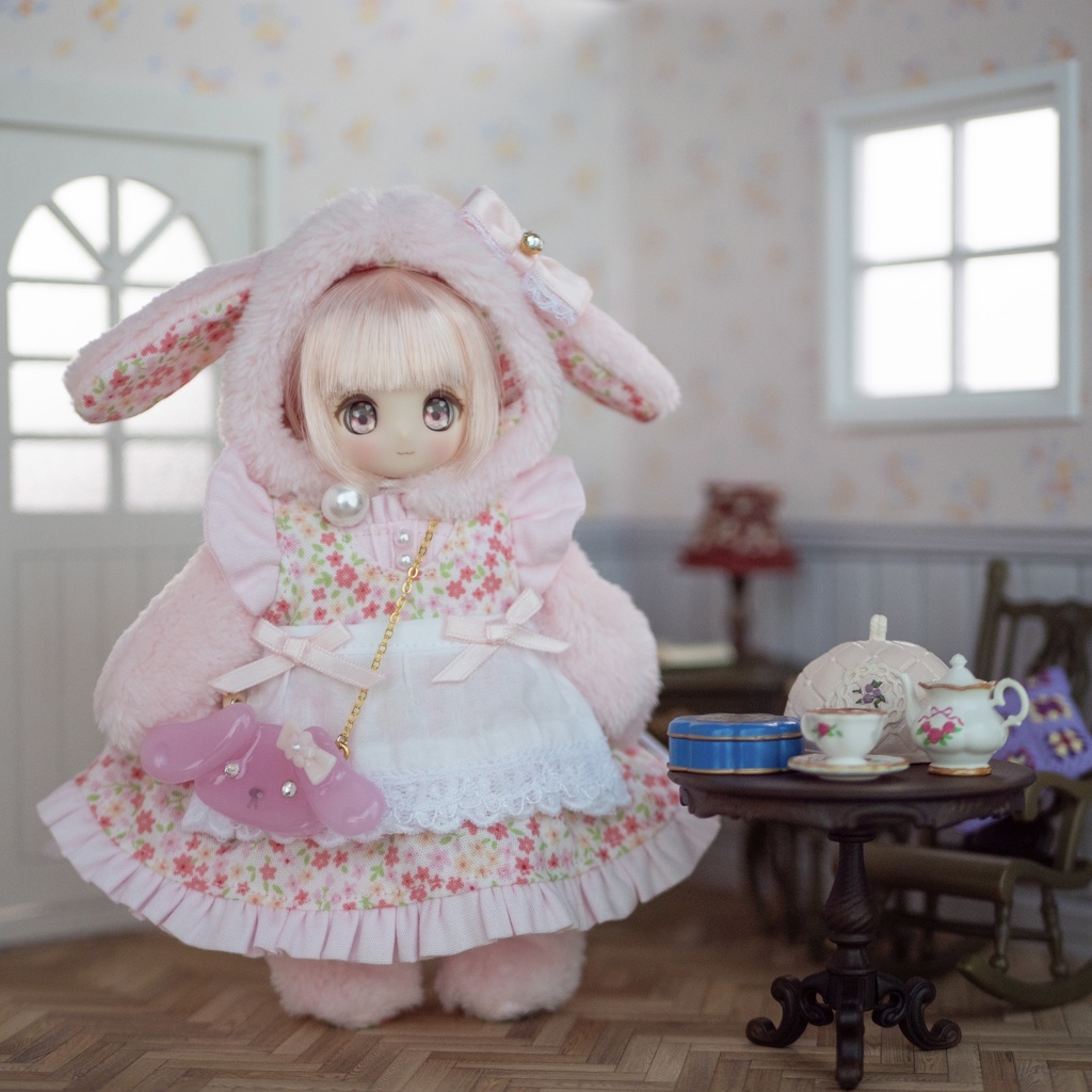 【再販】お花たれみみうさぎさん着ぐるみセット