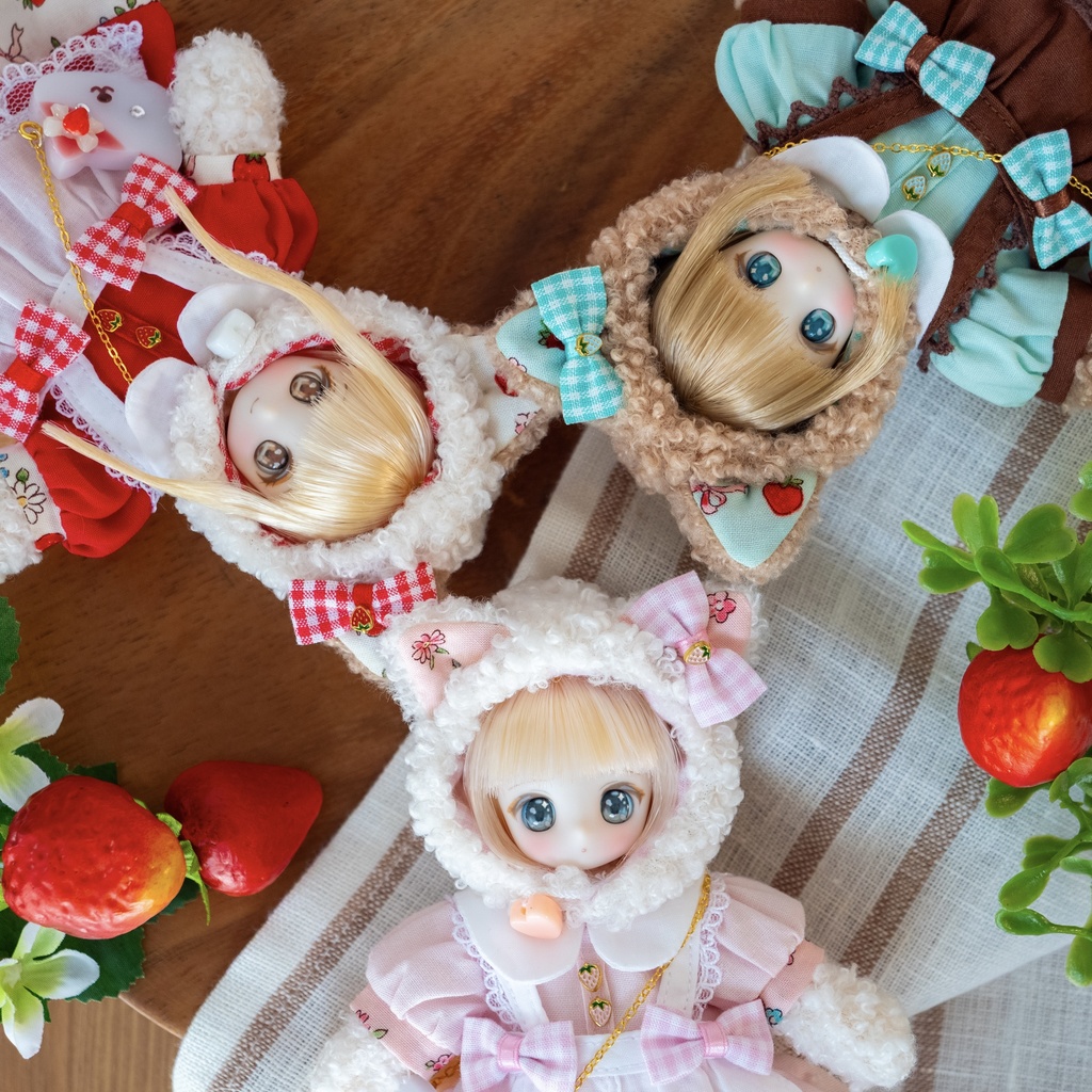 「ねこちゃんといちごのお茶会」着ぐるみセット