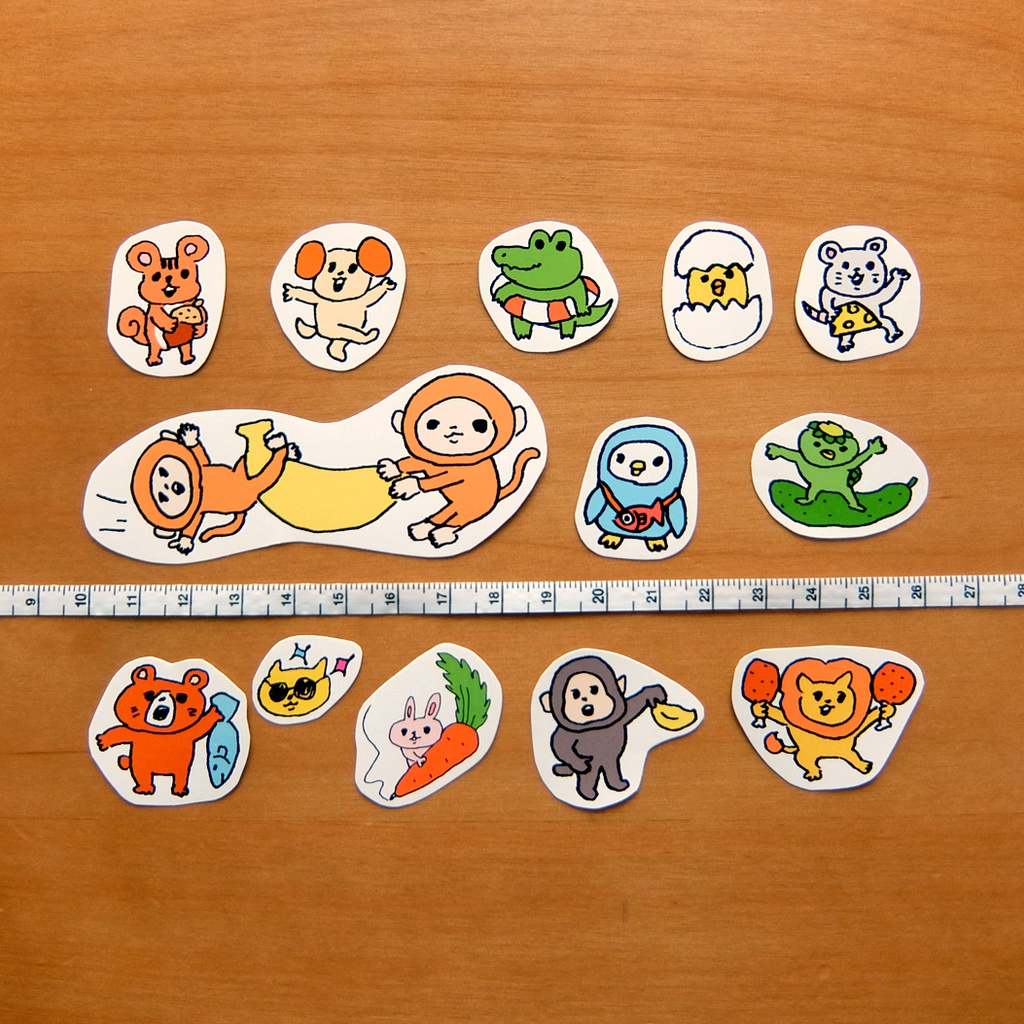 【フレークシール】たのしいなかまたち