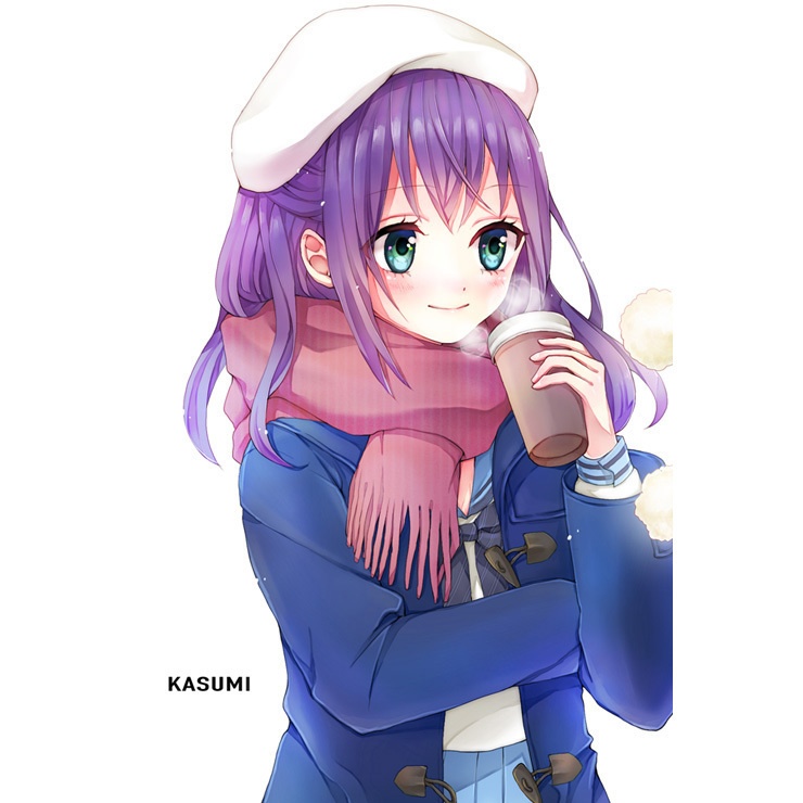 ポストカード２枚セット　冬・制服香澄／冬・制服かえ