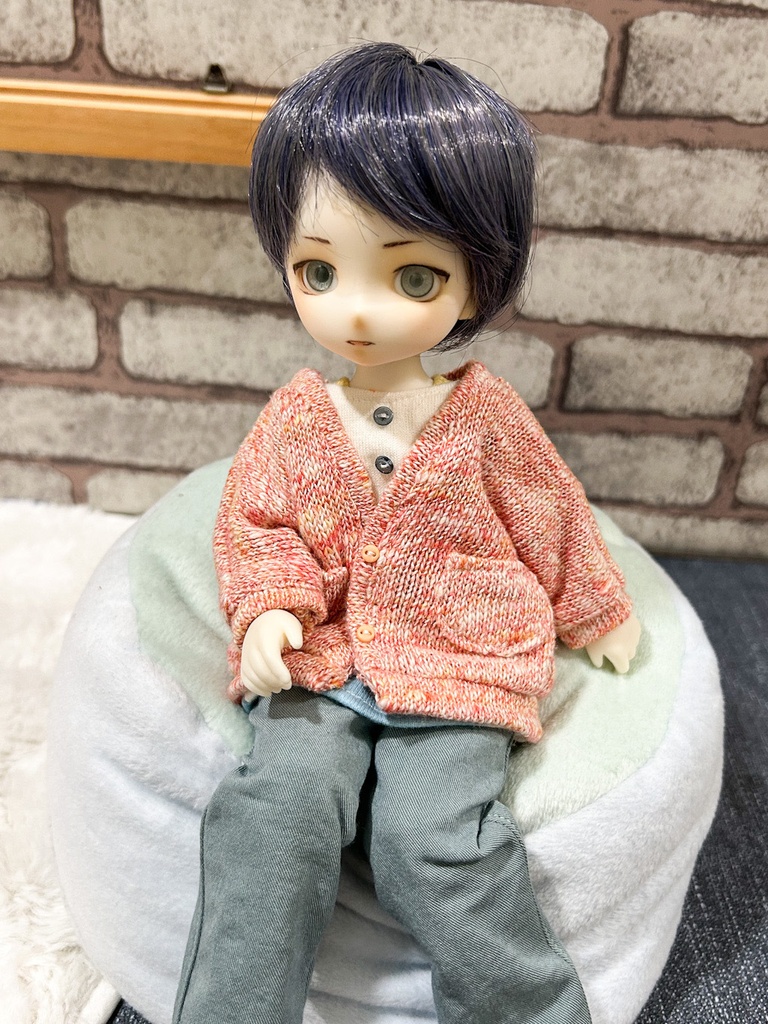 絣カーディガン（袖短め）【TinyFox1/6】