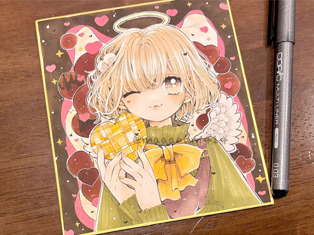 小色紙◎てんしちゃんのチョコ