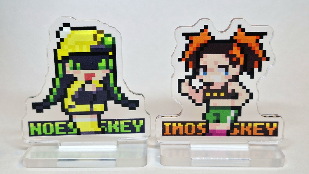 ドット絵ミニアクリルスタンド(のえすきーちゃん/いもすきーちゃん)