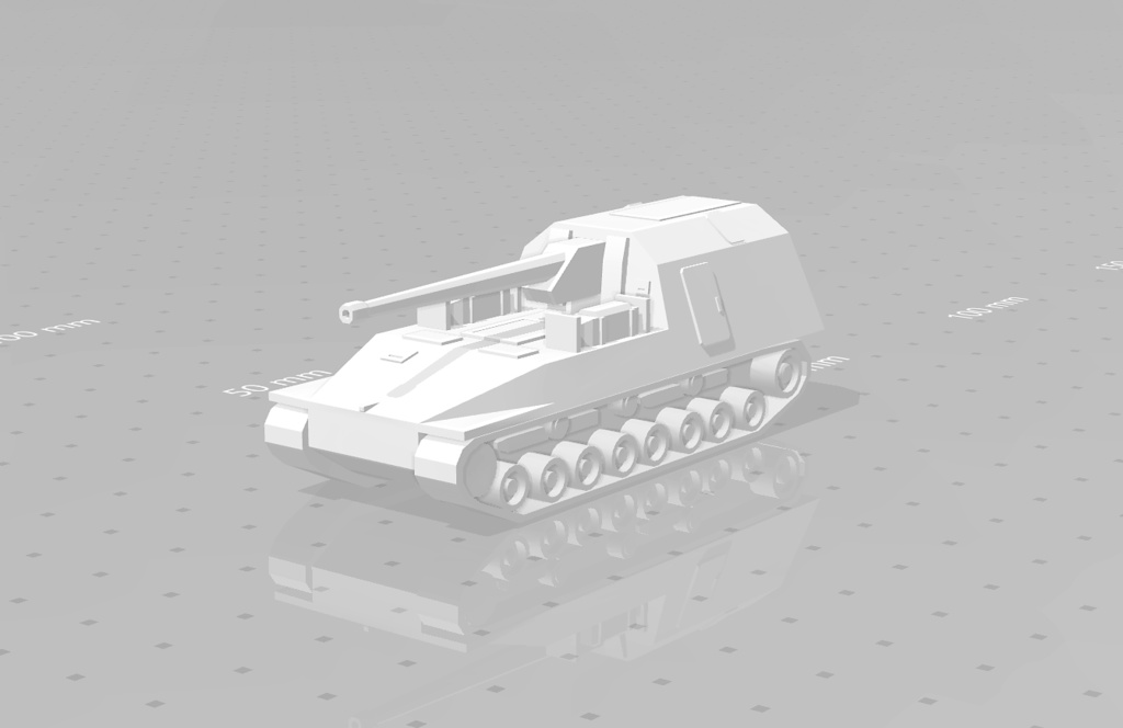 【試製五式砲戦車】3Dプリント用モデル