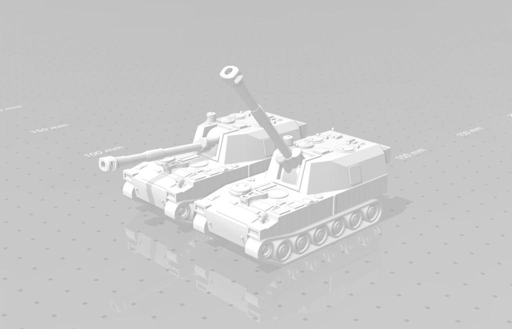 【75式自走155mmりゅう弾砲】3Dプリント用モデル