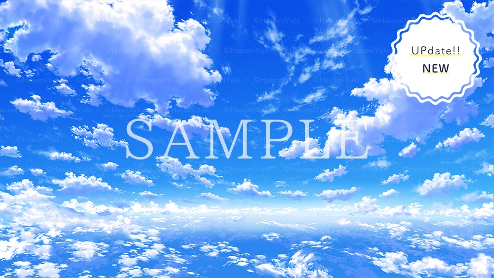 【Update!!】第一弾 全6種 4K画像 ファンタジー系背景イラスト・素材(青空と風集う頂上)