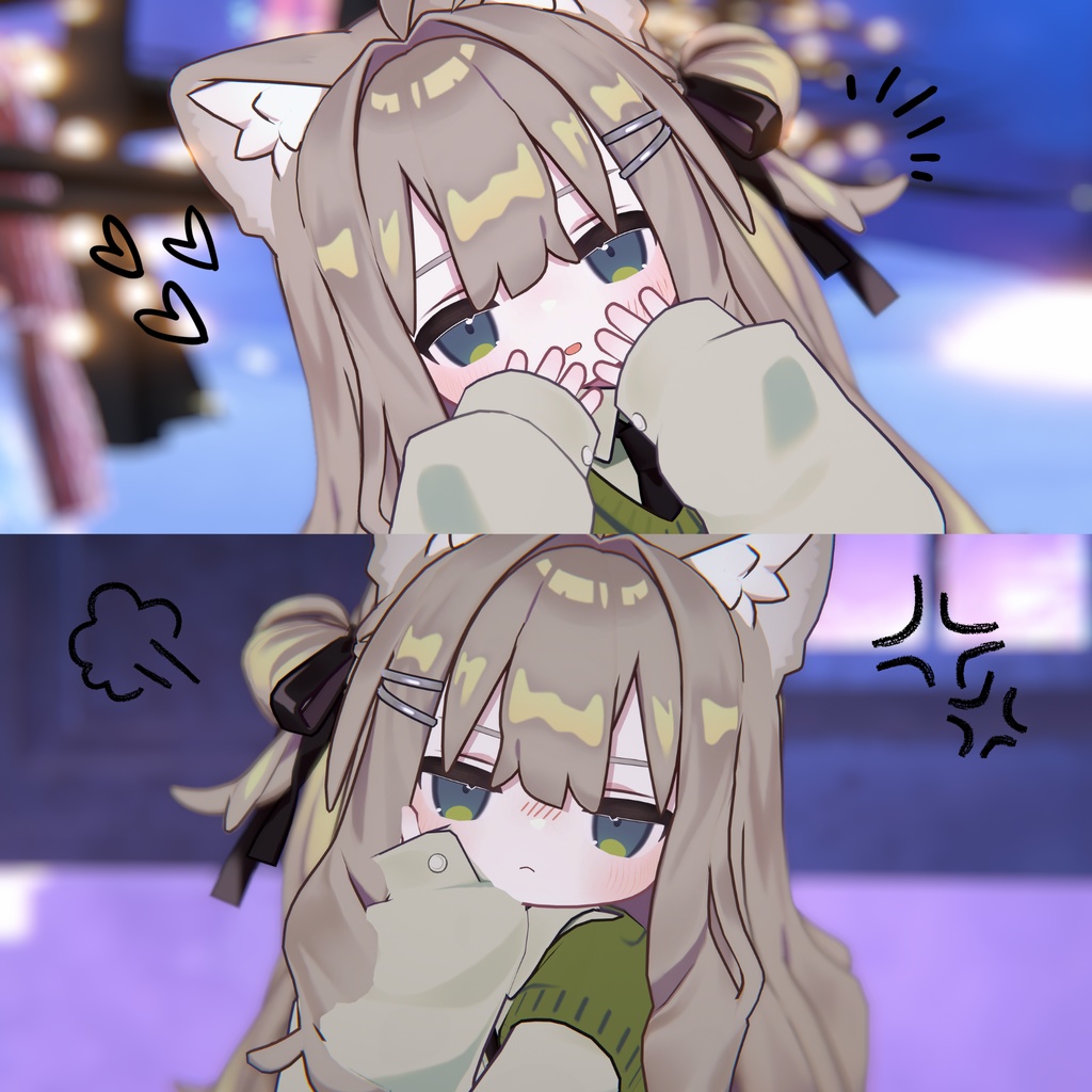 【キプフェル】気だるげ猫ちゃん表情セット13種類!!