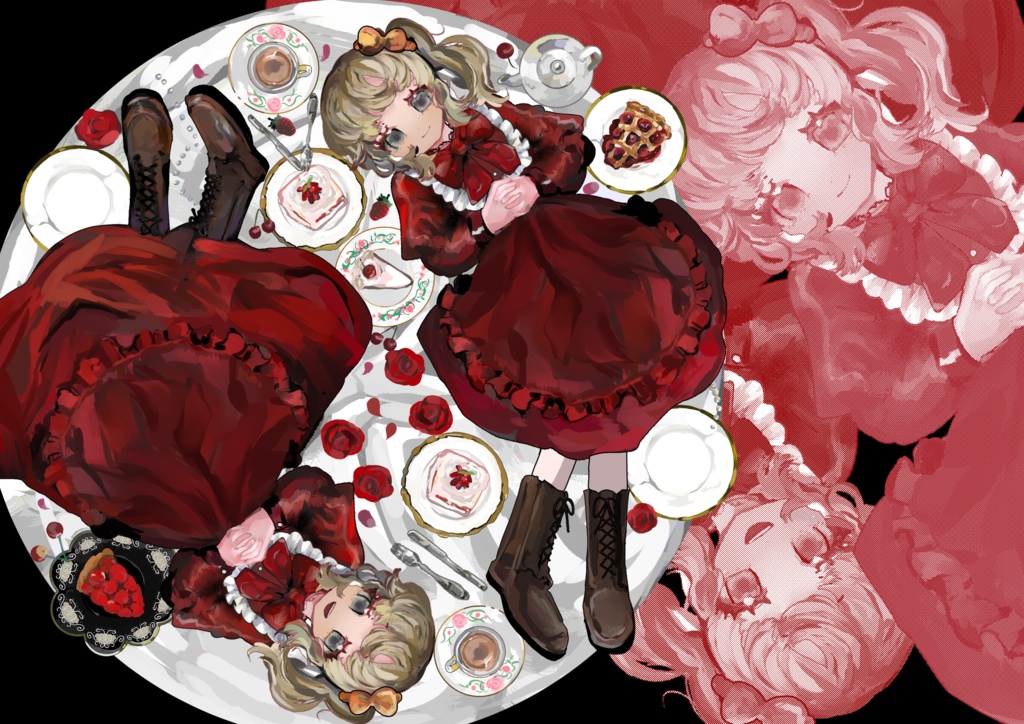 リサ&ルイス 一緒にお食事アクリルスタンド