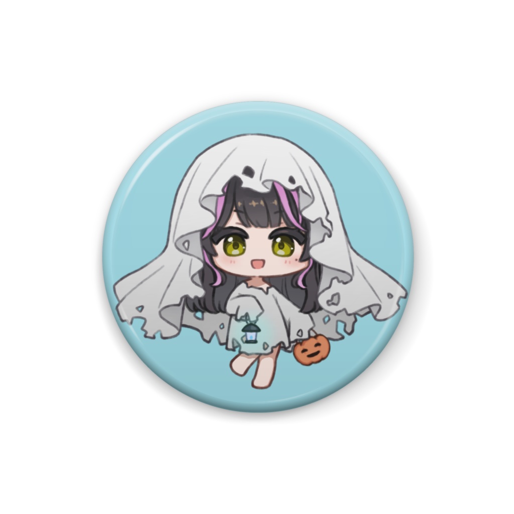 ハロウィン缶バッジ-りーぬお化けVer-