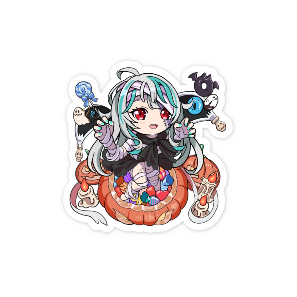 ハロウィンステッカー-りーぬミイラVer-