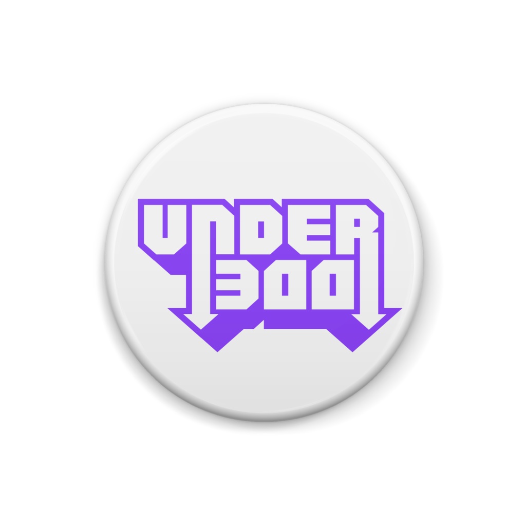 UNDER300　缶バッジ　Φ25