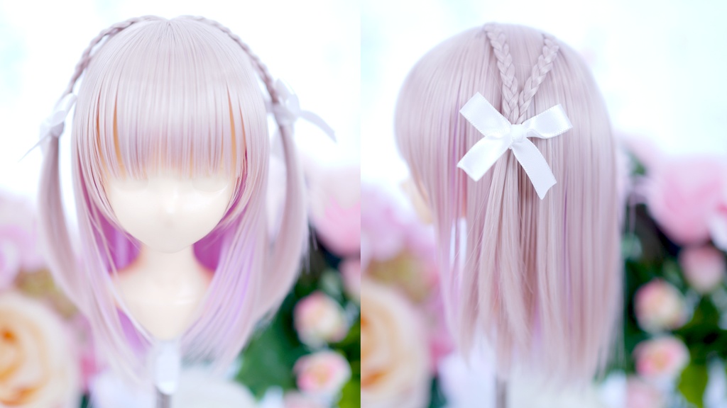 ハーフ三つ編みツイン