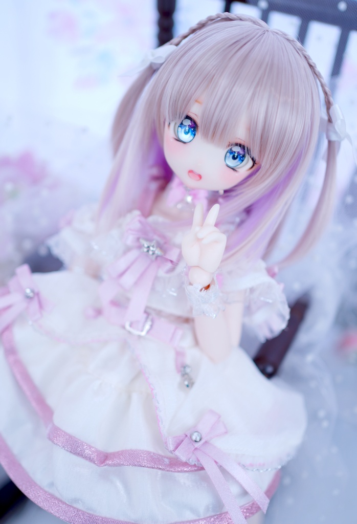 ハーフ三つ編みツイン