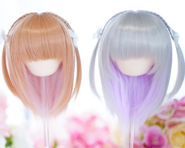 ハーフ三つ編みツイン