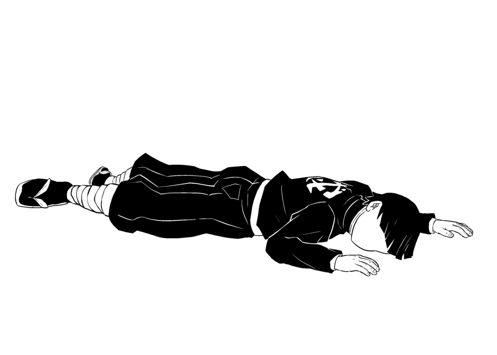 モブ隊士の死体の素材用画像