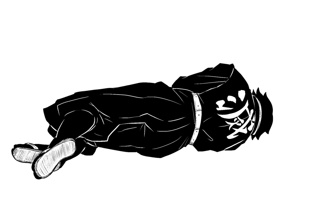 モブ隊士の死体の素材用画像