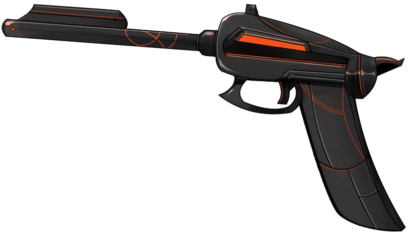 【無料&施し版】近未来的な電気銃・テーザー銃イラスト