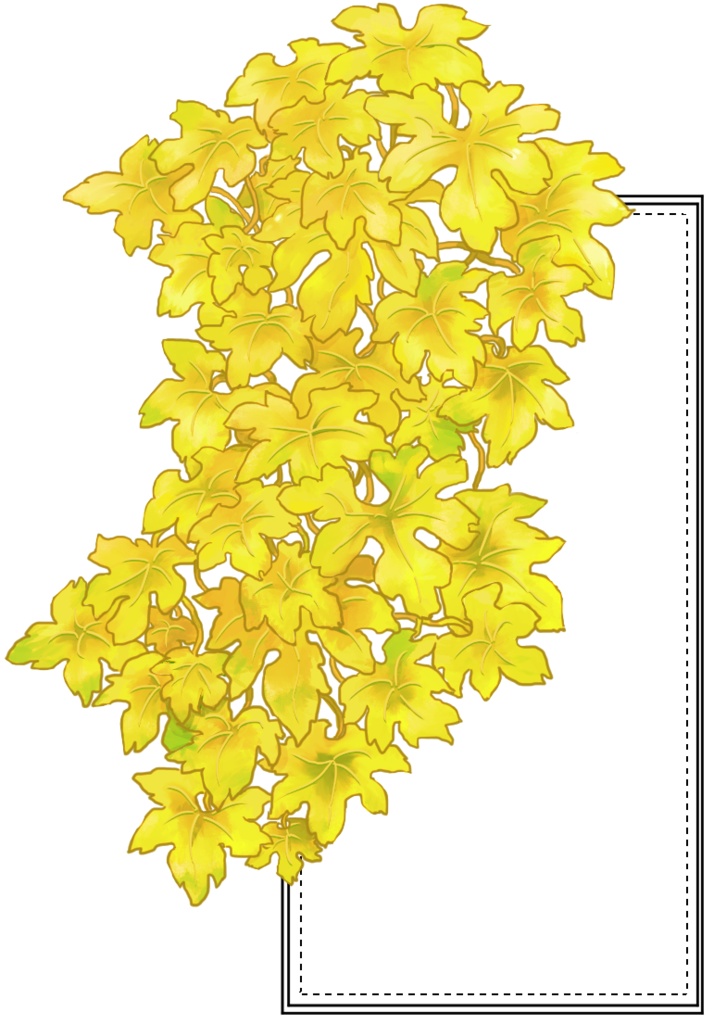 【無償】ゴーヤーカーテンの葉の駒置き【立ち絵置き】