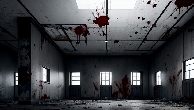 【TRPG背景】廃墟の病院・ビル・不穏・血 44枚【無料】