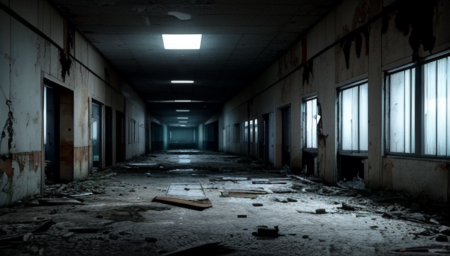 【TRPG背景】廃墟の病院・ビル・不穏・血 44枚【無料】