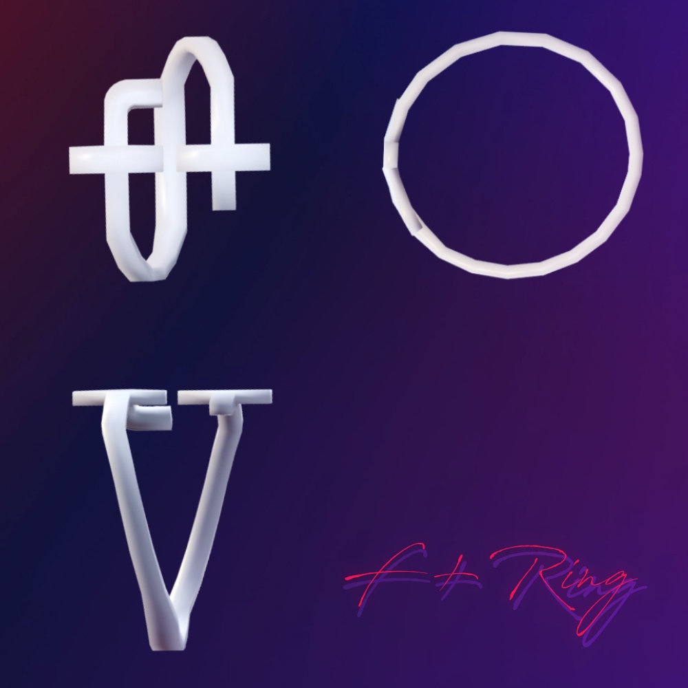 【3Dモデル】f+ Ring