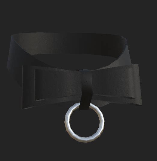 [VRChat向け]  Leather Collar 襟 , 首輪